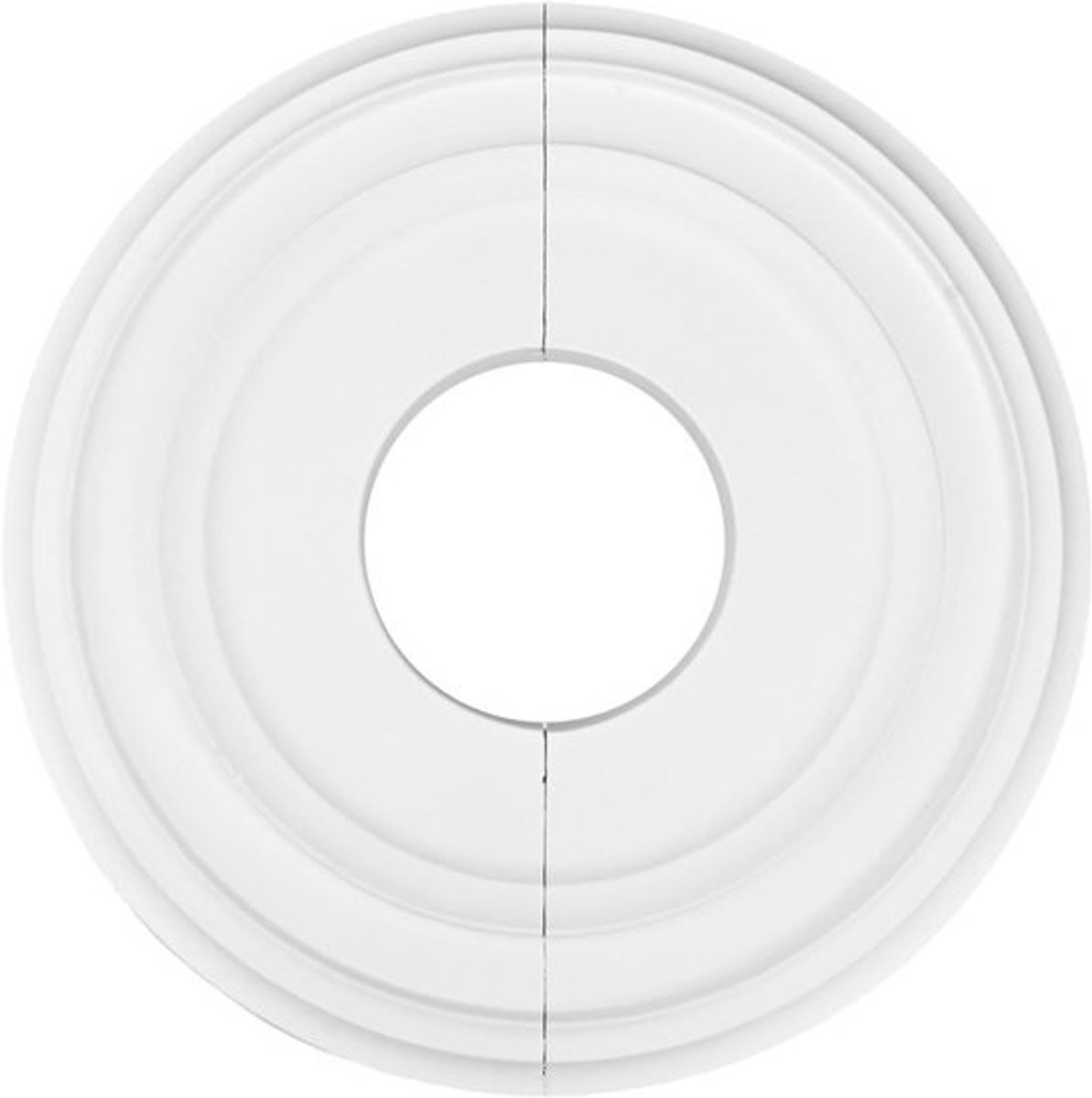 Plafondmedaillon Rond - Plafond Rozet - Plafond Decoratie - Lichtgewicht PU Materiaal - 30cm Buitendiameter - Wit