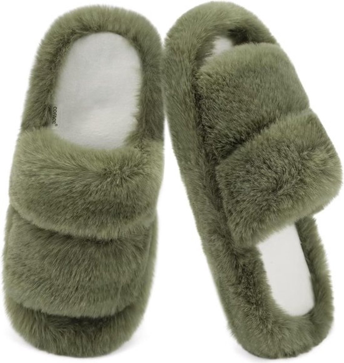 Dames Pantoffels met Traagschuim Zool - Comfortabele Pluche Binnen Slippers (Maat 35-42)