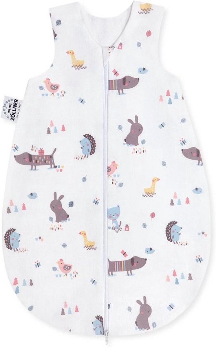 Jersey Slaapzak voor 7-9 maanden - Multicolor Crazy Animals - Maat 74