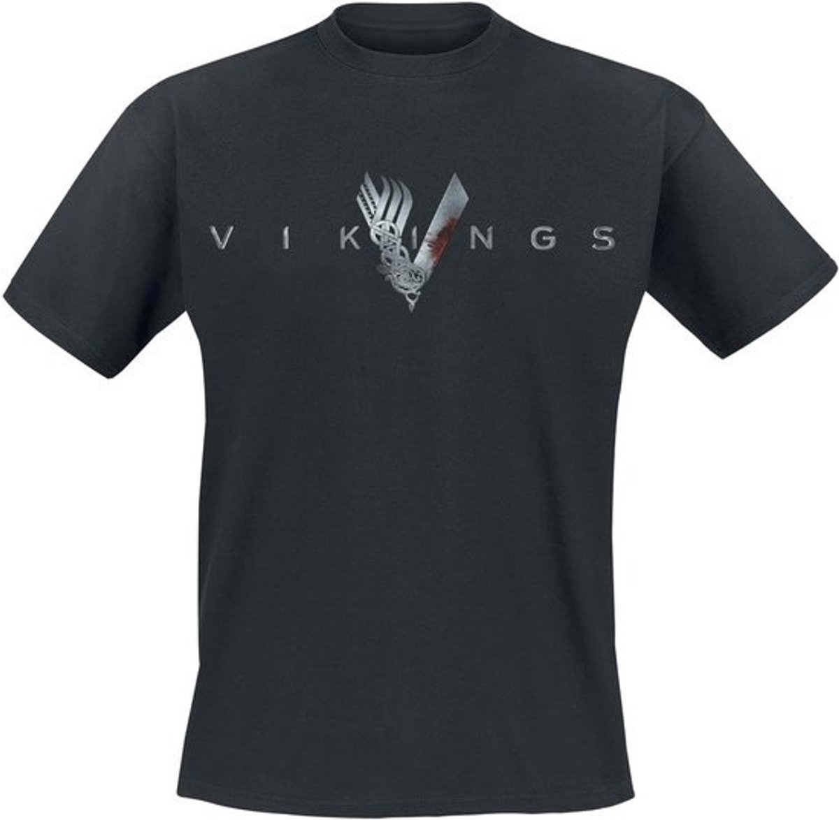 Vikings Welkom in Valhalla T-shirt - Zwart Katoen Fan Merchandise