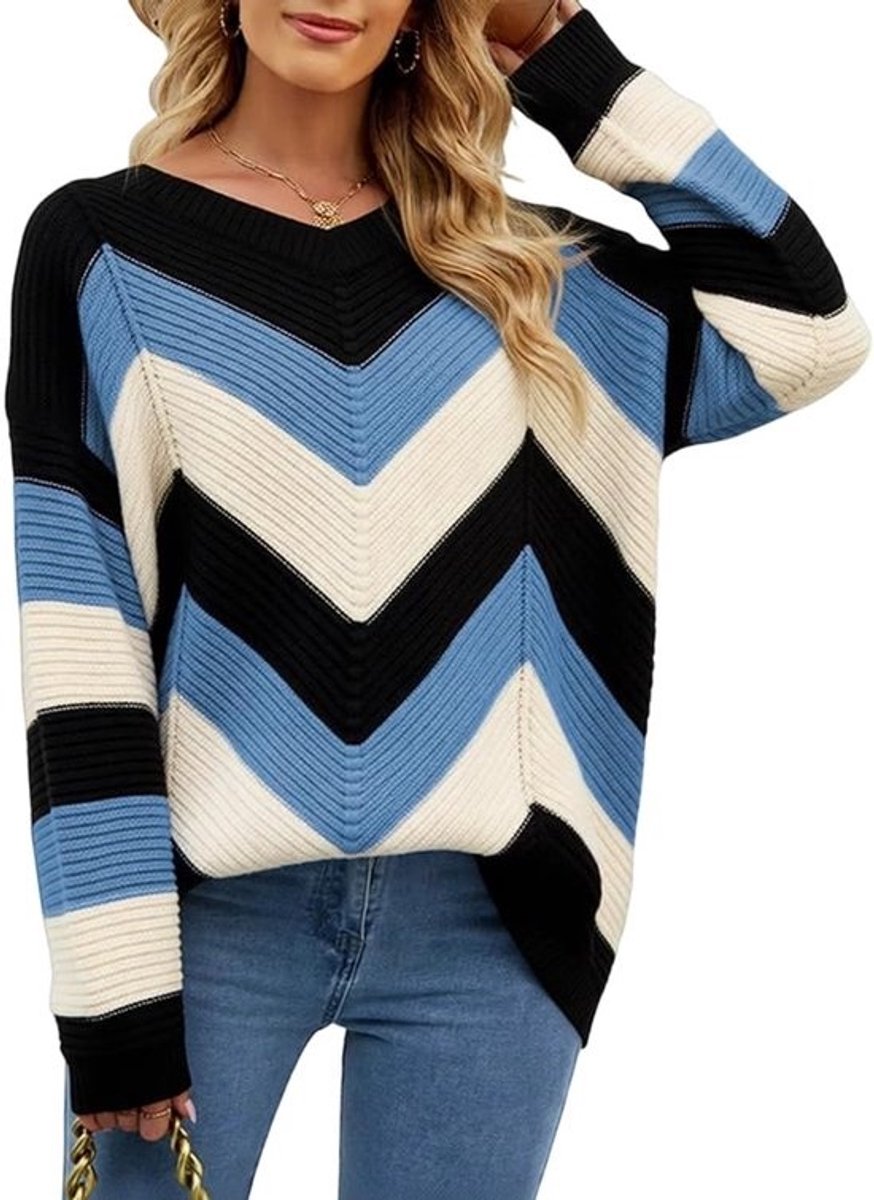 Dames Gebreide Trui Warm Oversized Casual Lange Mouwen