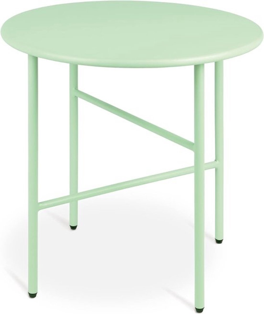 Ronde Bijzettafel Metaal Ø 44 cm Krasbestendig - Stabiele Salontafel Binnen Buiten