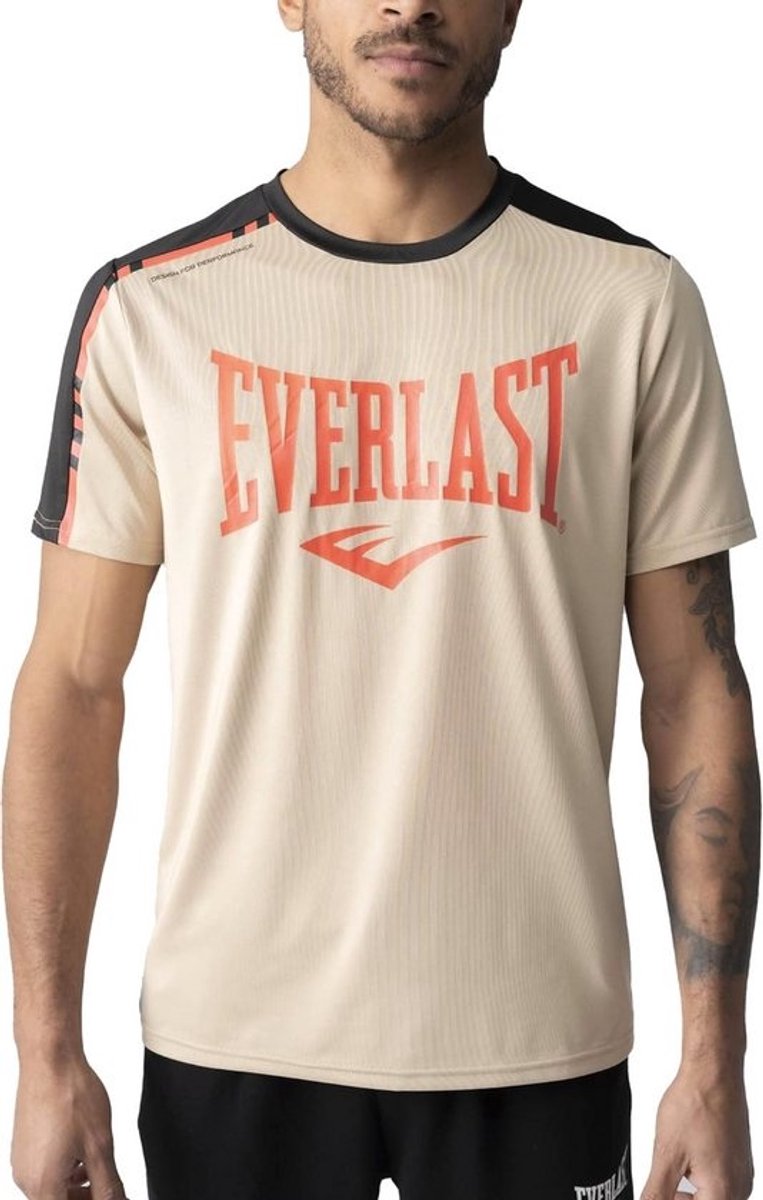 Heren T-shirt Beige met Grafisch Ontwerp