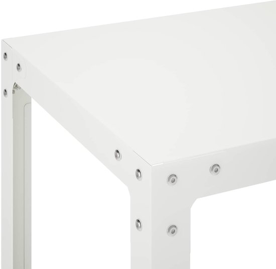vidaXL - Planttafel - 60 - x - 50 - x - 80 - cm - Gepoedercoat - staal - Wit — afbeelding 2