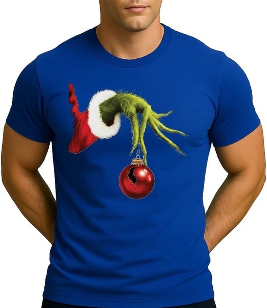 Kerst T-shirt met Grinch Film Motivatie