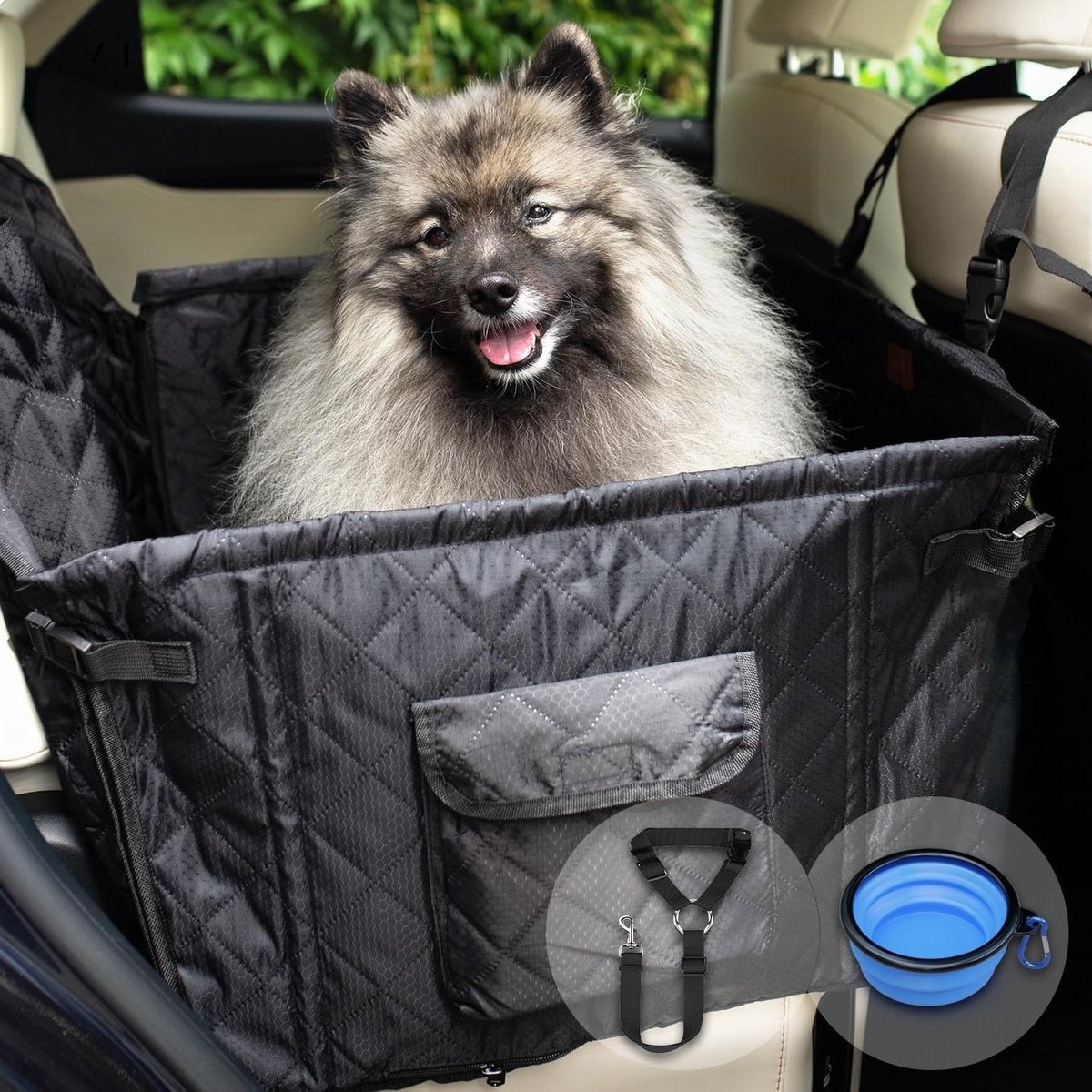 Honden Autostoel – Autostoel Hond – Veilig Reizen – Waterdicht & Duurzaam – 36x58x75cm – Zwart Honden Autostoel – Autostoel Hond – Veilig Reizen – Waterdicht & Duurzaam – 36x58x75cm – Zwart