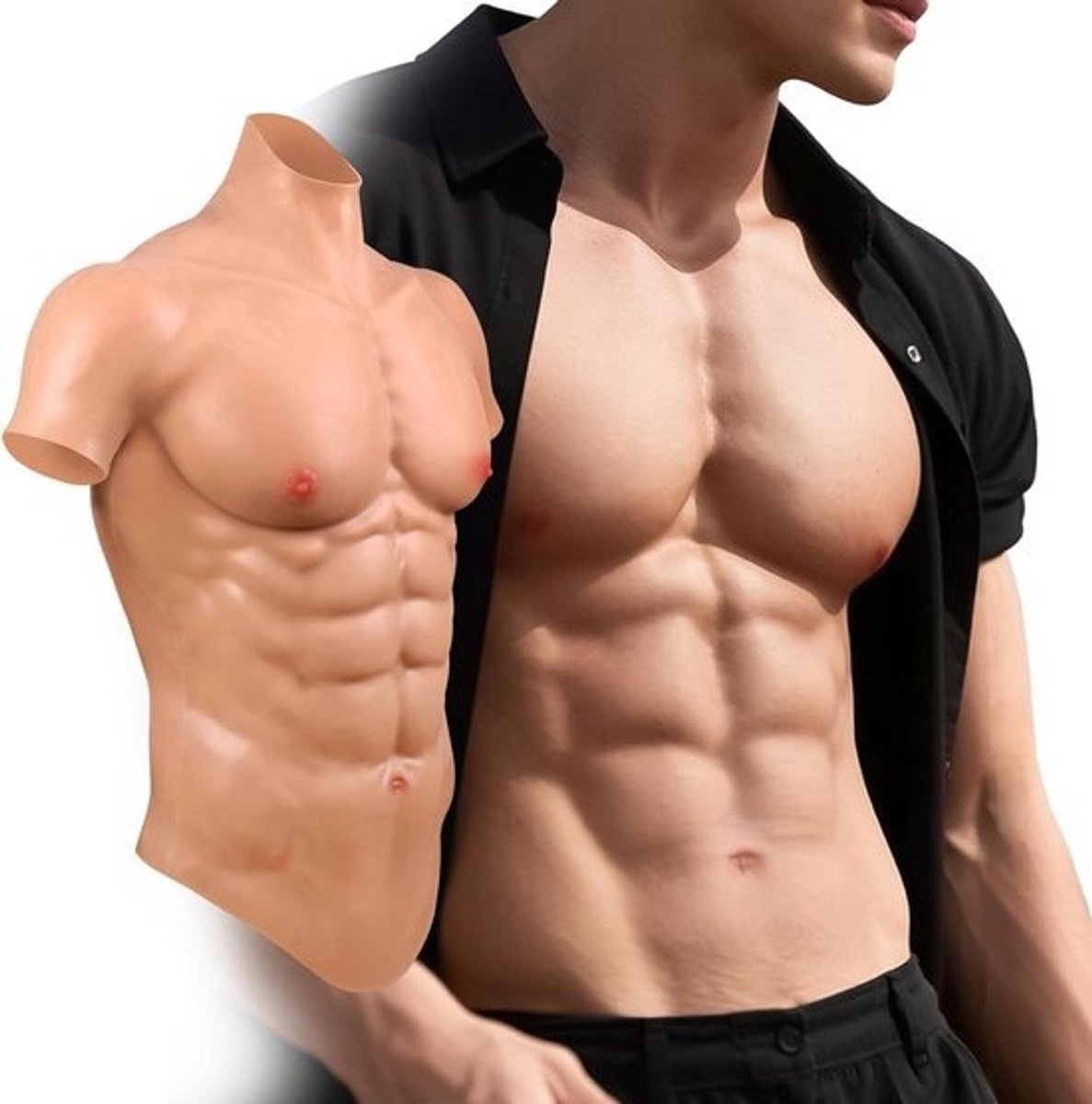 Realistische Silicone Spierborst met Levendige Huidtextuur voor Crossdressers en Cosplay