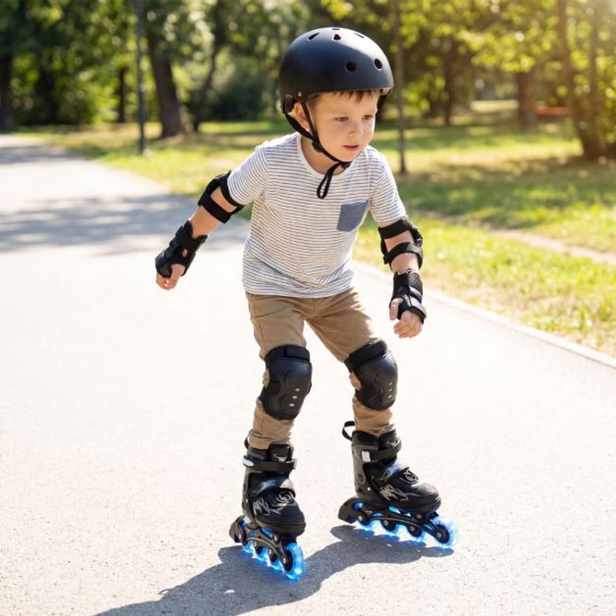 SureDeal® - Sportspeelgoed - Inlineskates - Kinderen - Jaar Voudig Verstelbare - Verlichte Wielen - Veiligheidsvoorzieningen - Peuters - Grijs