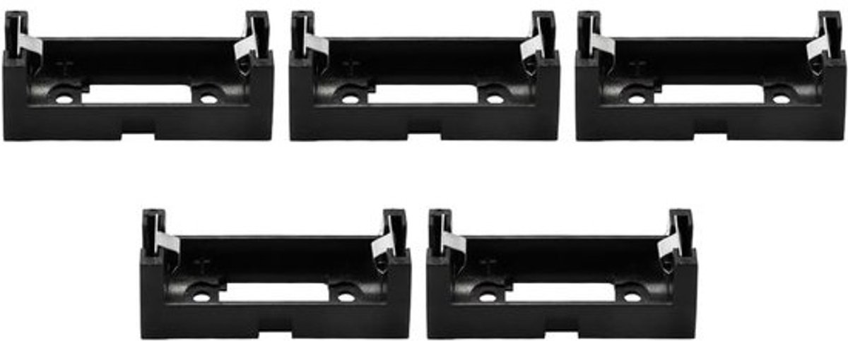 Batterijhouders CR123A - 5 Stuks Houder - PCB Circuit - 2-Pins Connector - 43 cm - Zwart