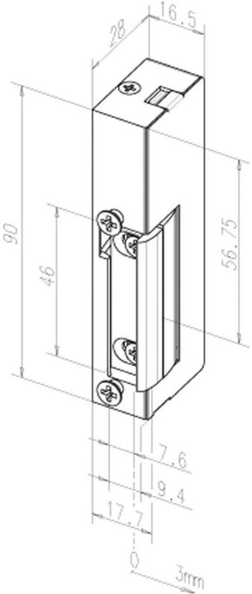 Elektrische Deuropener - Deurslot Mechanisme - Gecontroleerde Toegang - Universele Werking - 39x27x13 cm