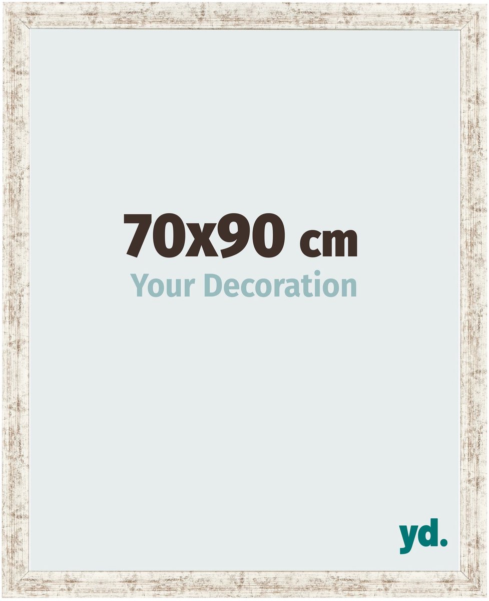 Your Decoration - Fotolijst 70x90 cm - MDF - Wit Vintage - Bologna