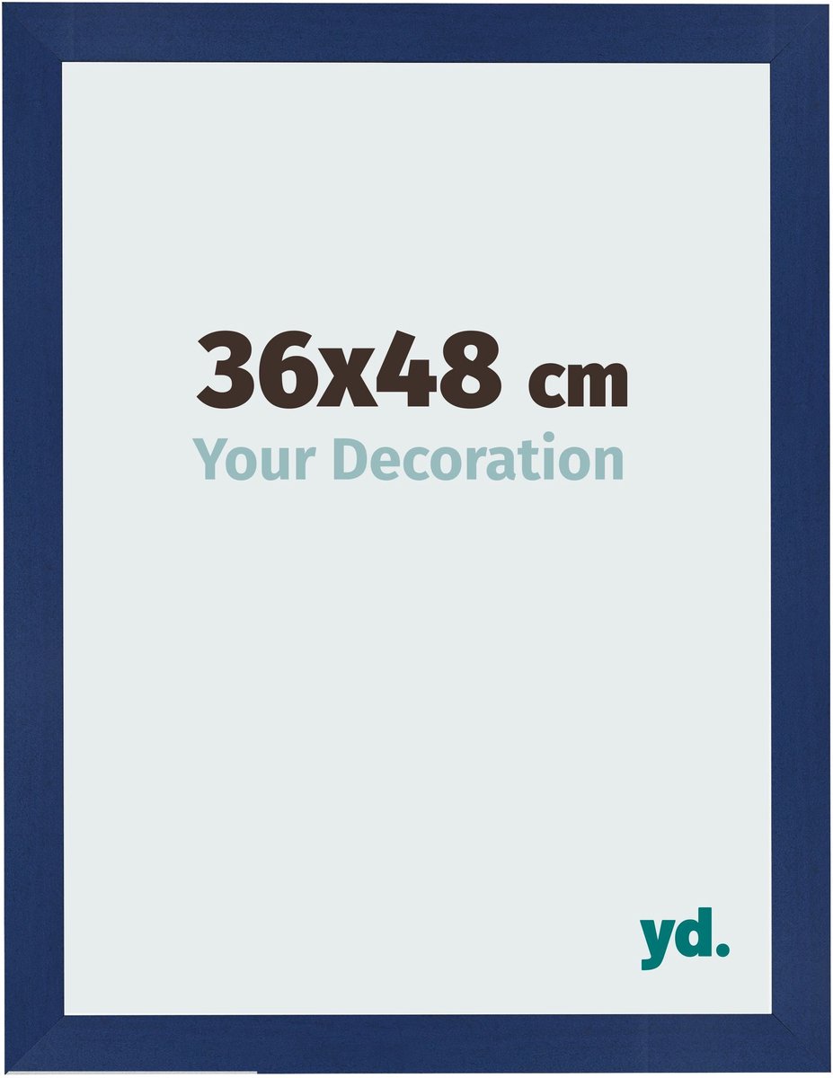 Your Decoration - Fotolijst 36x48 cm - MDF - Donkerblauw Geveegd - Bologna