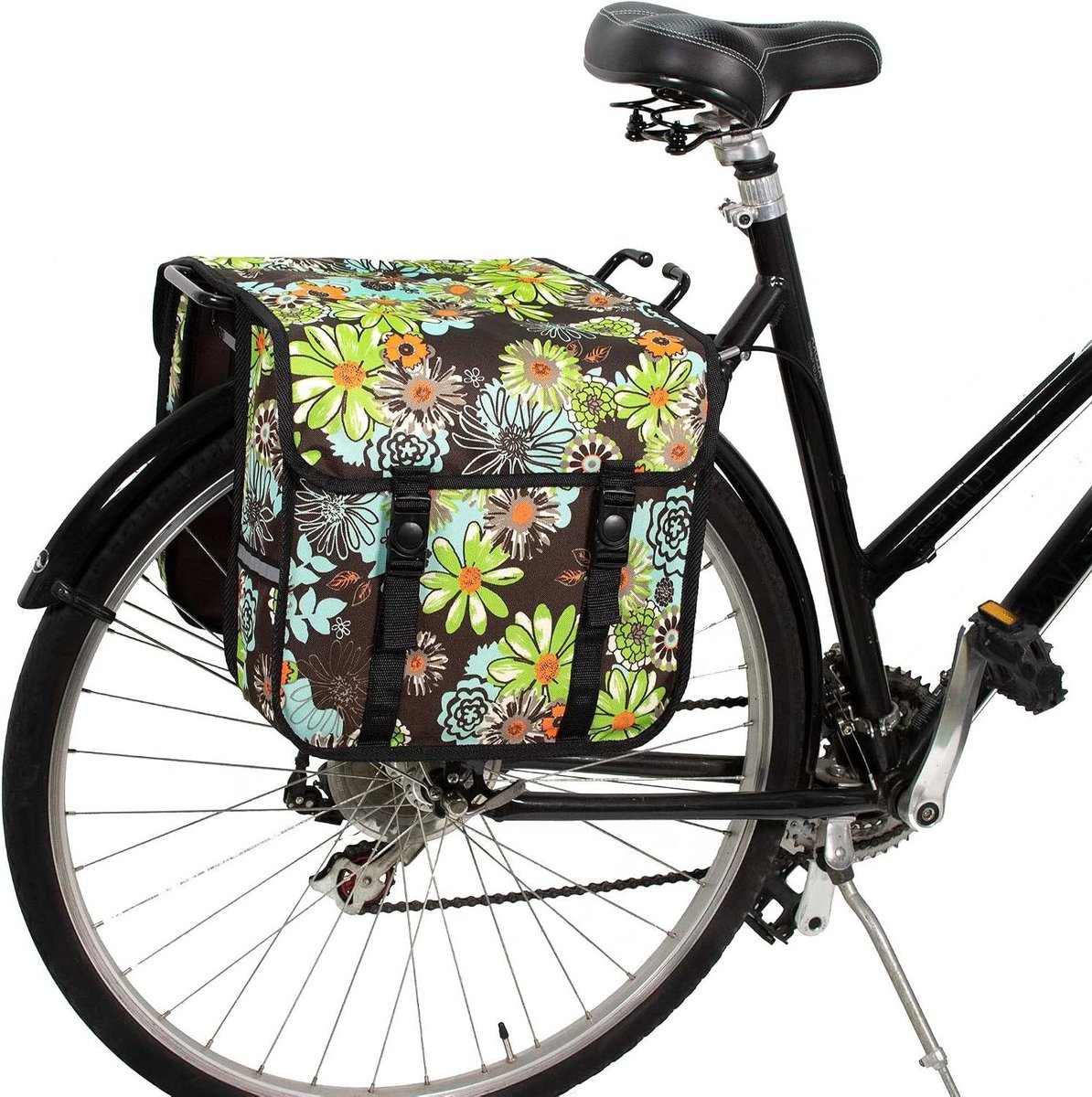 Dubbele Fietstas - Bagagedrager Tassen - Boodschappen Vervoeren - Waterafstotend Materiaal - 26 Liter - Groen
