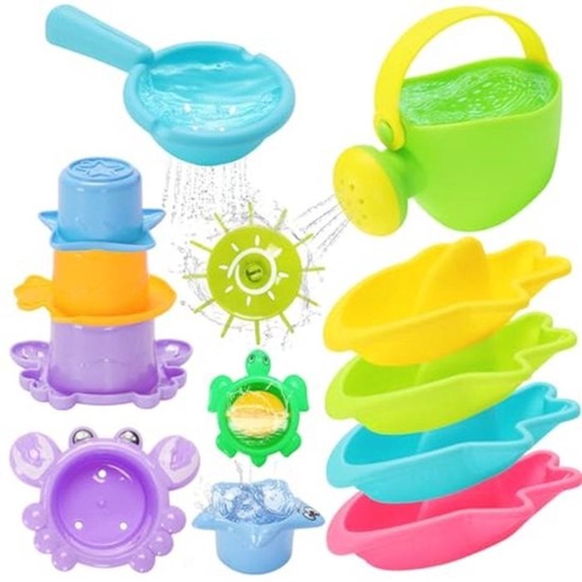 Venditer Badspeelgoed voor baby's, 1 / 2 / 3 jaar, badspeelgoed voor baby's, speelgoed, zwembad, kinderen, baby, strandspeelgoed, waterspeelgoed voor jongens en meisjes