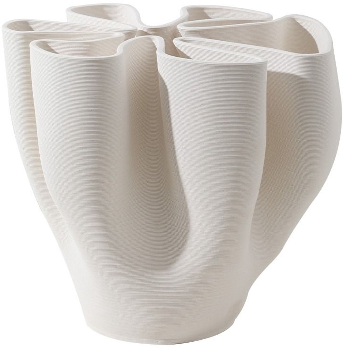 Fugurato Lucy Vaas Wit - Keramiek met 3D-Organische Vorm - Ø26,5 x H23 cm