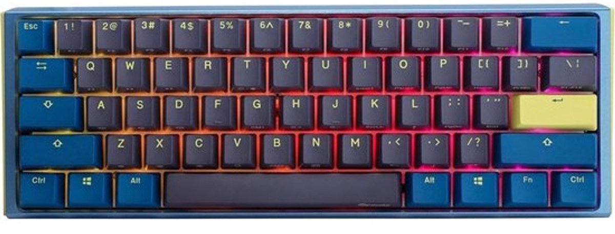 Compact 60% Gaming Toetsenbord met RGB Verlichting - Mechanische MX Clear Switches | US Layout