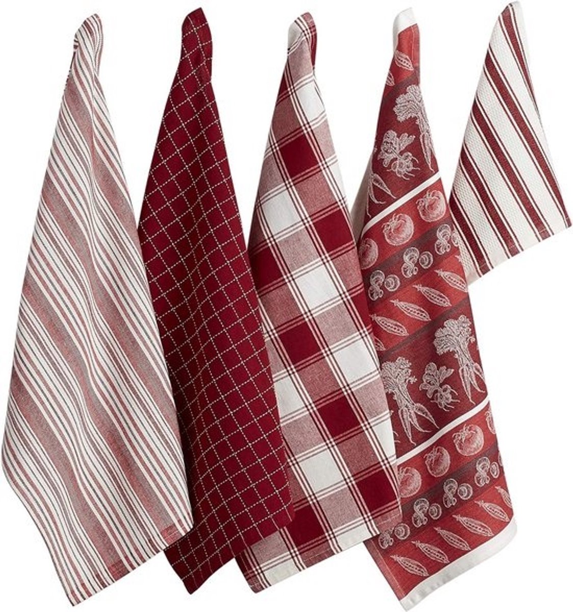 Essentiële Keuken Textiel Set - 5-delige Set met Keuken Doeken