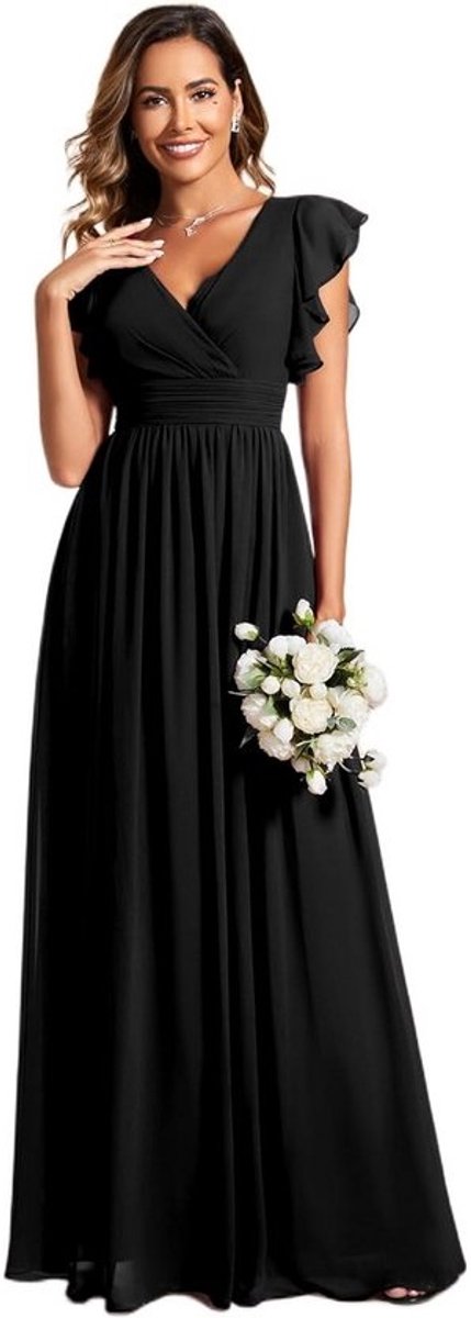 Elegante Lange Chiffon Jurk Dames voor Feest Bruiloft of Gala