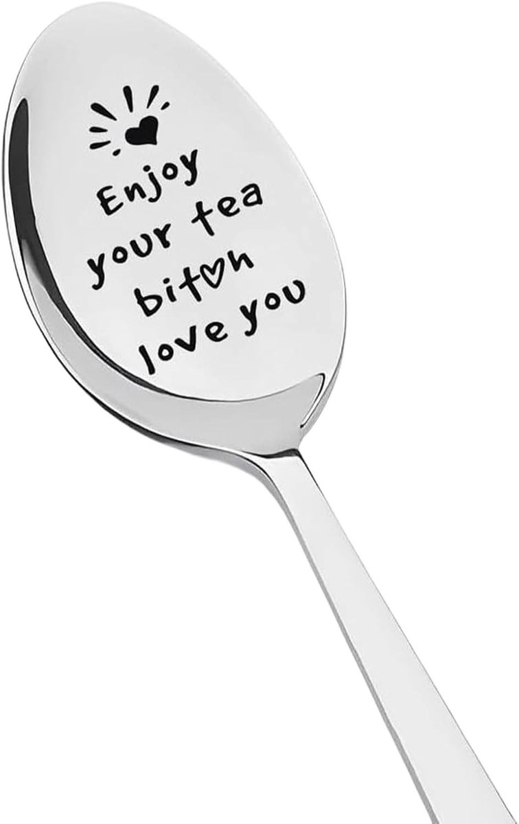 Persoonlijke Lepel met Gravure, Unieke Koffielepel voor Vrienden, Perfecte Cadeau voor Koffieliefhebbers en Kerstmis, Vriendschapscadeau