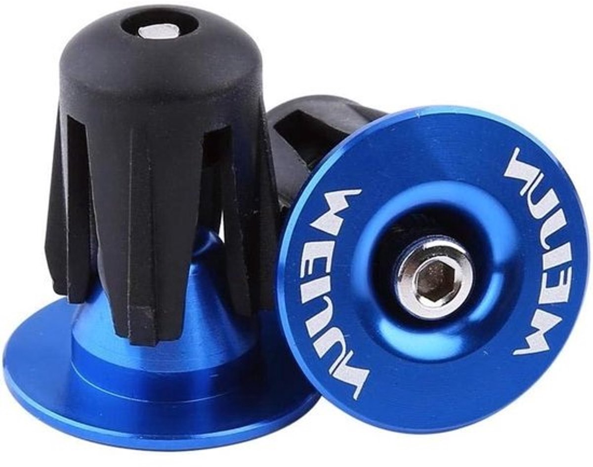 Fietsstuur Einddoppen - Stuurdoppen Fiets - Fiets Beschermen - Universele Pasvorm - 2 stuks - Blauw