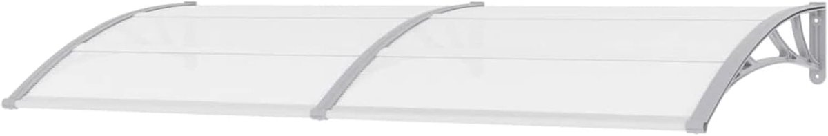 Deurluifel - Regenbescherming - Voordeur Beschermen - Hollow Polycarbonaat - 240 x 80 cm - Grijs Transparant
