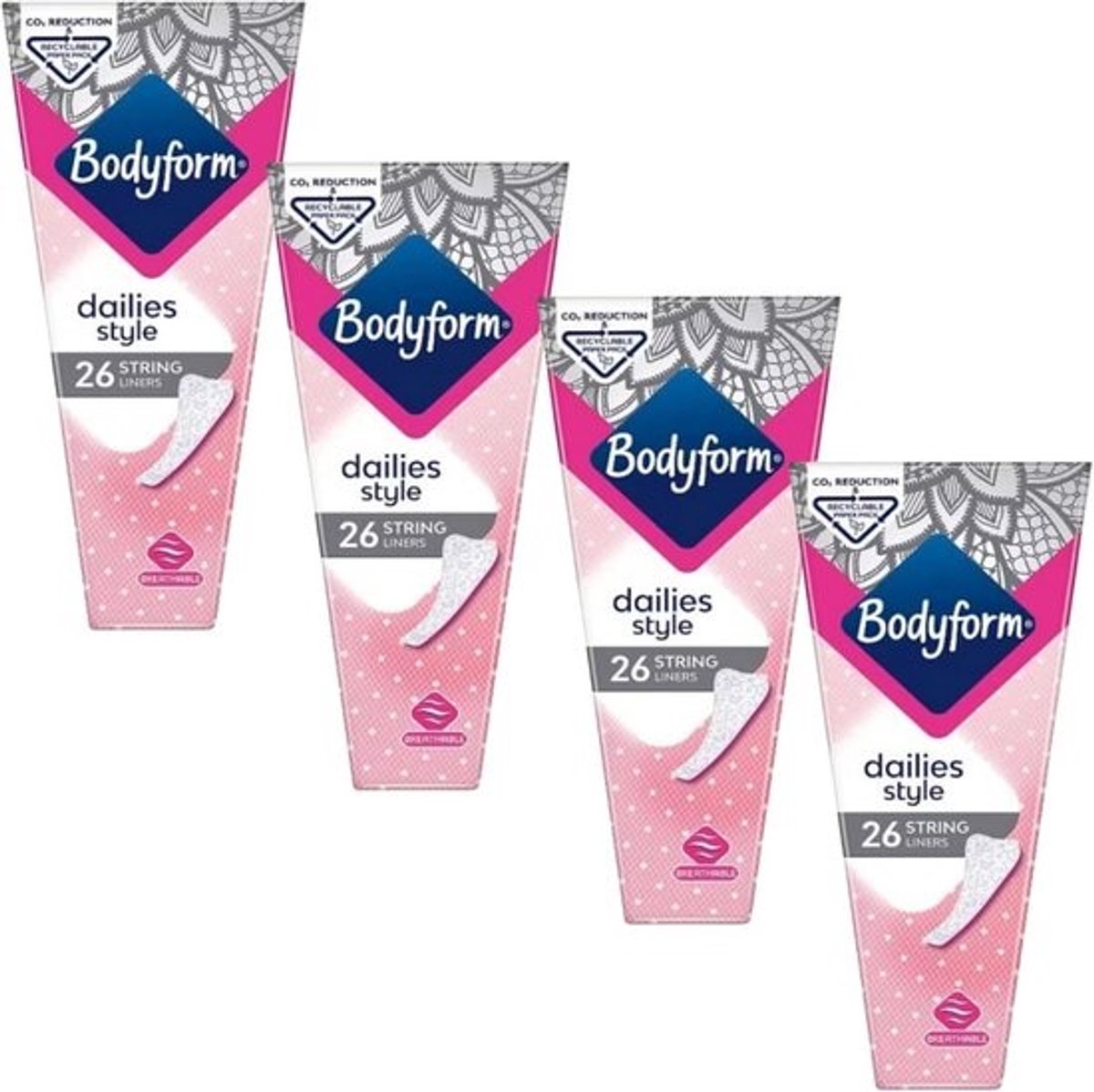 Bodyform Dailies String Liners 30 x 4 Packs Bulk Koop Multipack