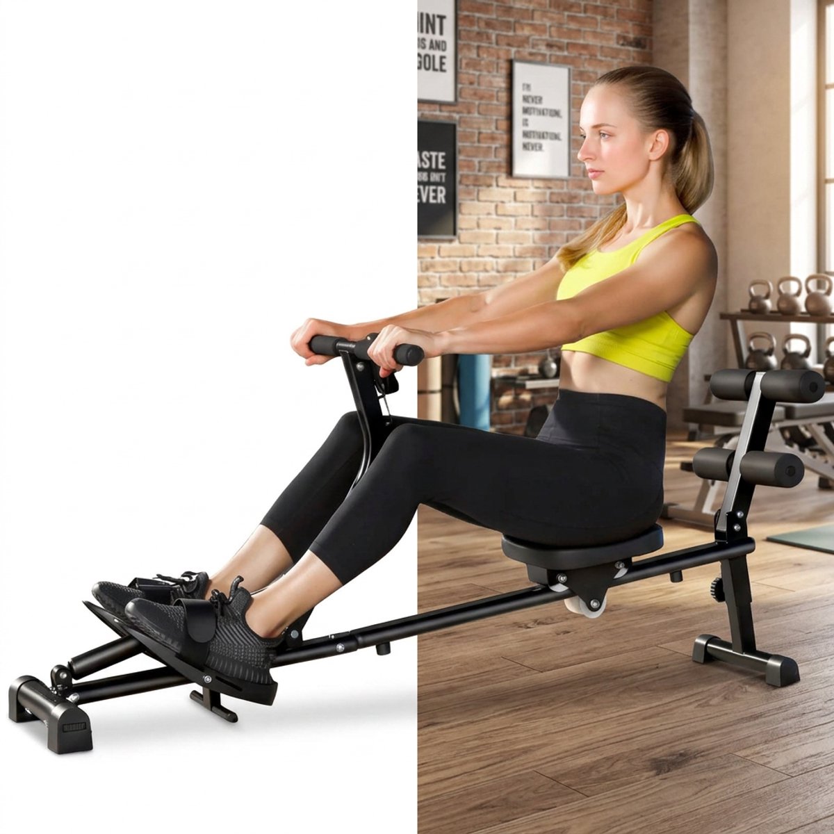 Roeitrainers - Roeimachine - Roeiapparaat - Roeitrainer - Crosstrainer - Inklapbaar - Zwart