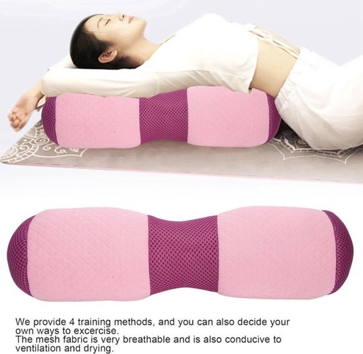 Yoga Bolster Kussen - Traagschuim Blok voor Lendenwervelcorrectie