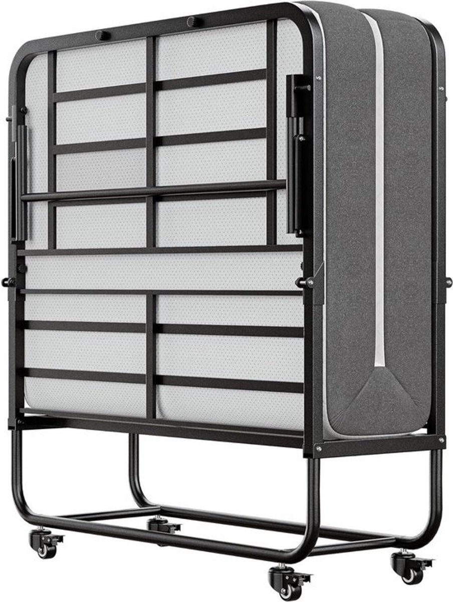 Vouwbed met Matras - Gastenbed Opklapbed - Logeren en Slapen - 127 cm Traagschuim Matras - 190x97cm - Grijs