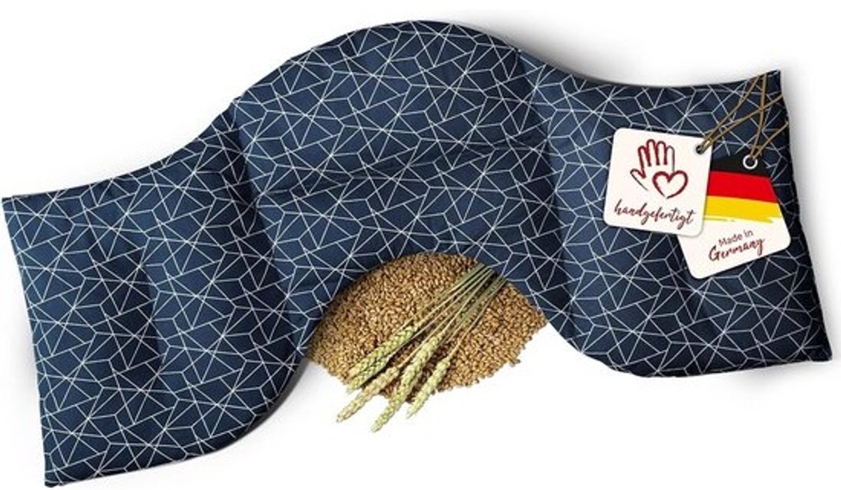 Verwarmbaar Schouderkussen met Tarwevulling - Warmtekussen voor Nek en Schouders, Marineblauw
