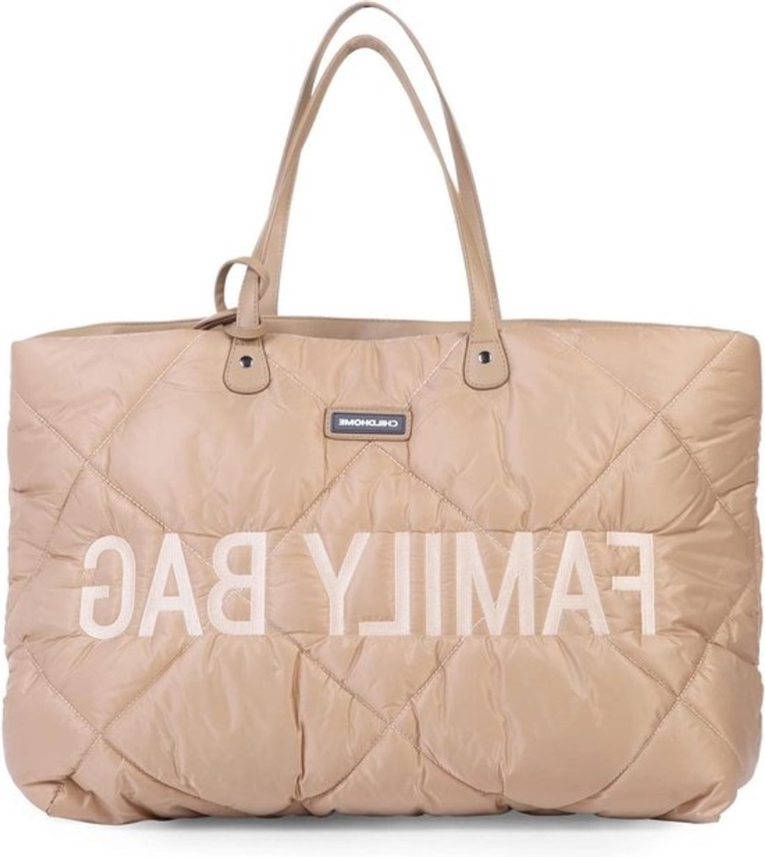 Family Bag luiertas - Grote Inhoud - Afneembaar Tasje - Reis-/Weekendtas - Beige