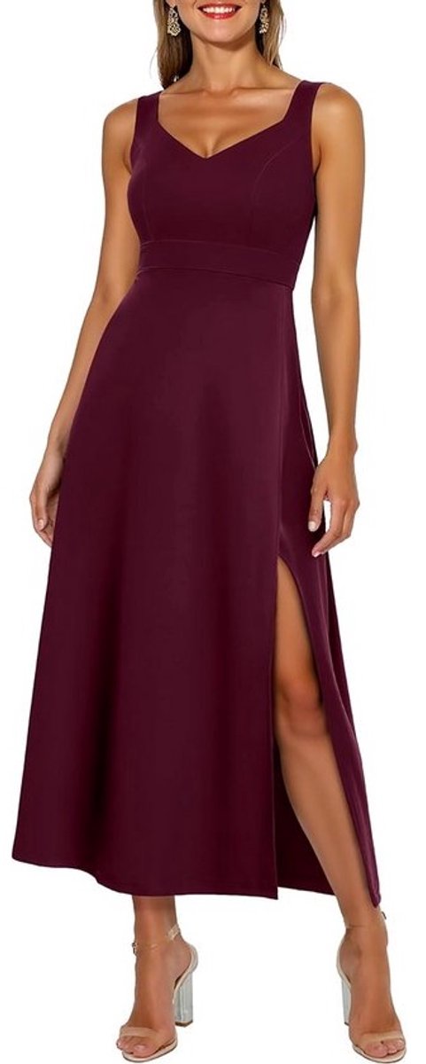 Sprankelende Pailletten Maxi Jurk met Split - Avondjurk & Cocktailjurk
