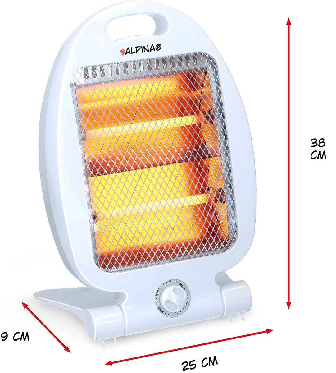 Warmara Heaters Elektrisch voor Binnen - Elektrische Heater - Kachel - Wit - 25cm x 9cm x 38cm