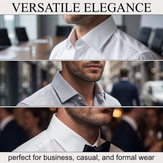 30 stuks kraagstaafjes voor herenhemden - hemdkraagstangen voor een perfecte pasvorm, verstelbare kraagsteunen, ideaal voor formele en casual shirts, beschikbaar in 3 maten — afbeelding 3