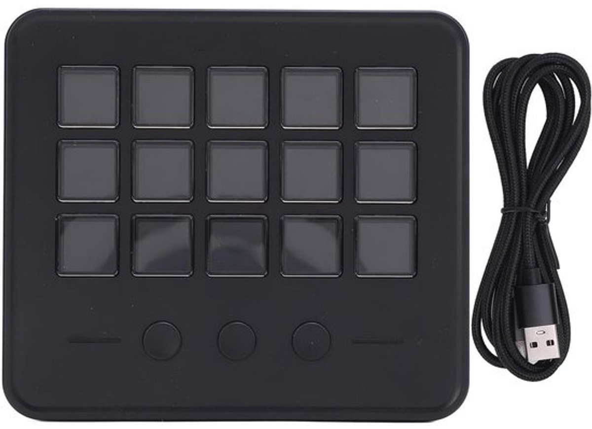 Stream Controller - Control Deck - Content Creatie - 15 LCD Sneltoetsen - 17 x 13 x 7 cm