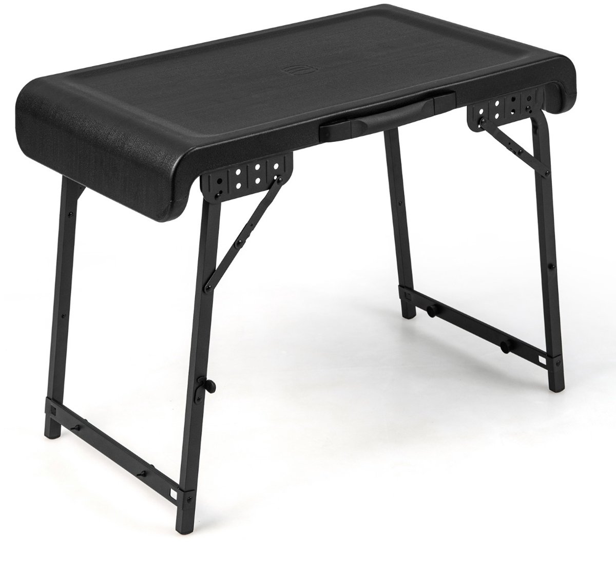 SureDeal® - Kamper - Draagbare Klaptafel - Led Telescoopkrukken Campingtafel - Hoogte Verstelbare Kruk - 73x41x56 cm - Donkerbruin