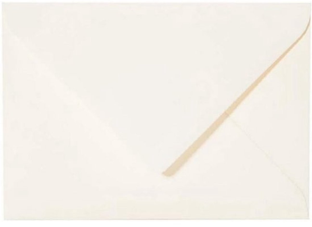 75 Stuks DIN C6 Enveloppen 114x162 mm Ivoor - Natklevend voor Wenskaarten en Uitnodigingen