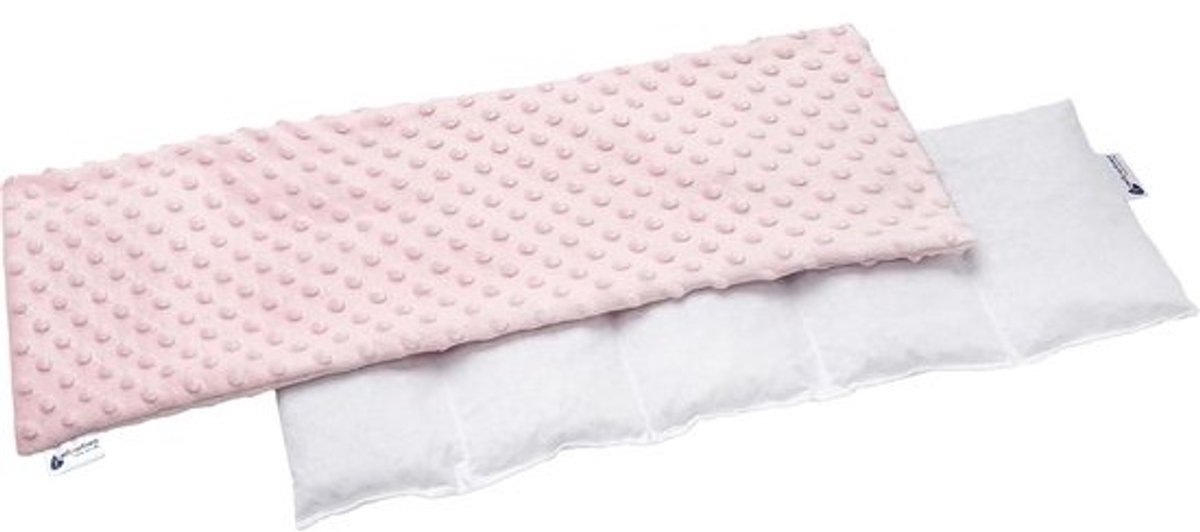Groot Kersenpitkussen 60x20cm (800g) voor Warmte- en Koudetherapie met Afneembare Minky Hoes