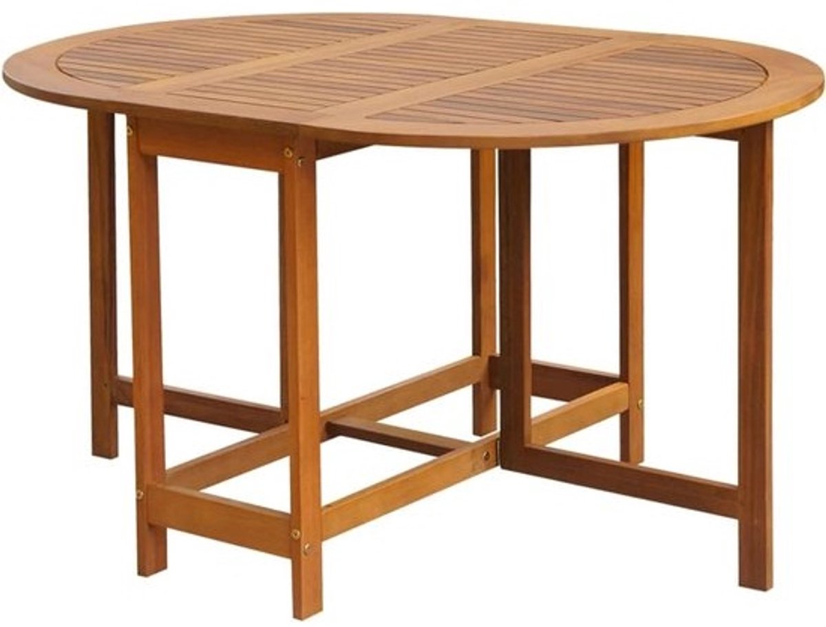 Tuintafel Acaciahout - Buiten Eettafel - Buiten Dineren - Opvouwbaar Ontwerp - 130 x 90 x 72 cm - Natuurlijk Hout