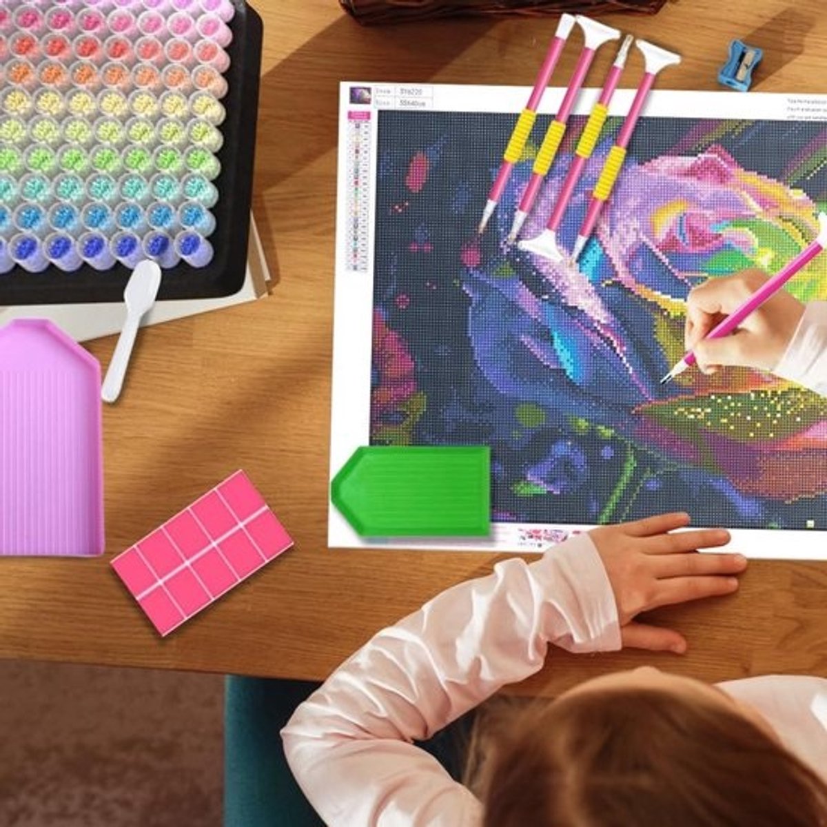 Diamant Painting Koffer met 240 Accessoires - Ideaal voor 5D Diamantschilderen