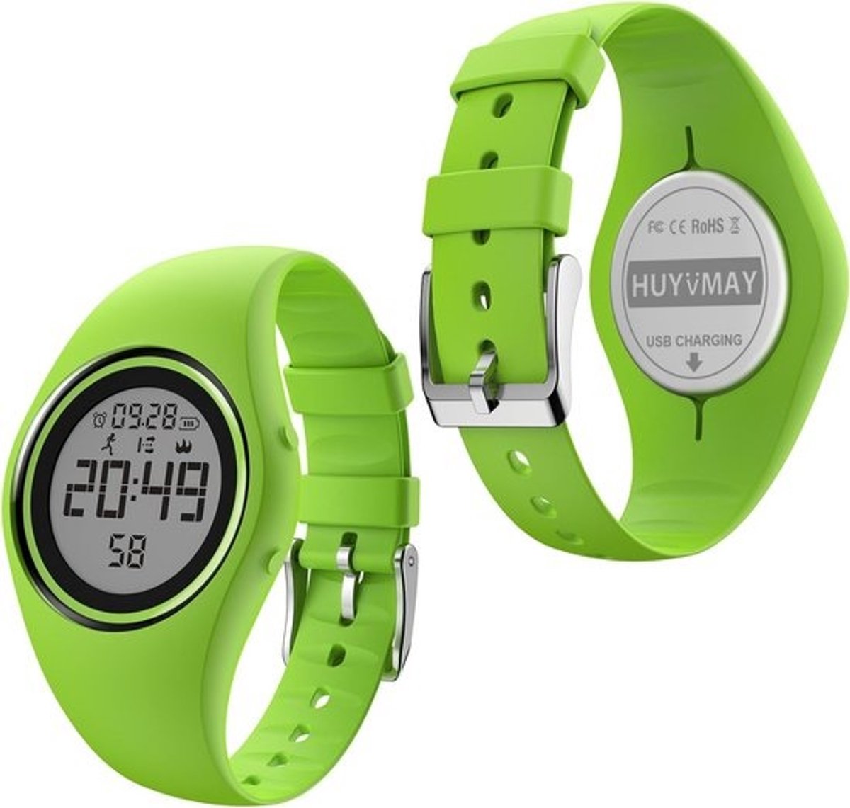 Activiteitentracker Horloge met Stappenteller, Calorieteller en Stopwatch - Waterdicht Digitaal Dames- en Kinderhorloge zonder App
