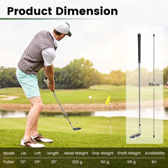 SureDeal® - Golf - Golfclub - Roestvrijstalen Kop - Antislip Handgreep - Rechtshandigen Pitching Wedge - Dames - Heren - Zilver van suredeal — afbeelding 2