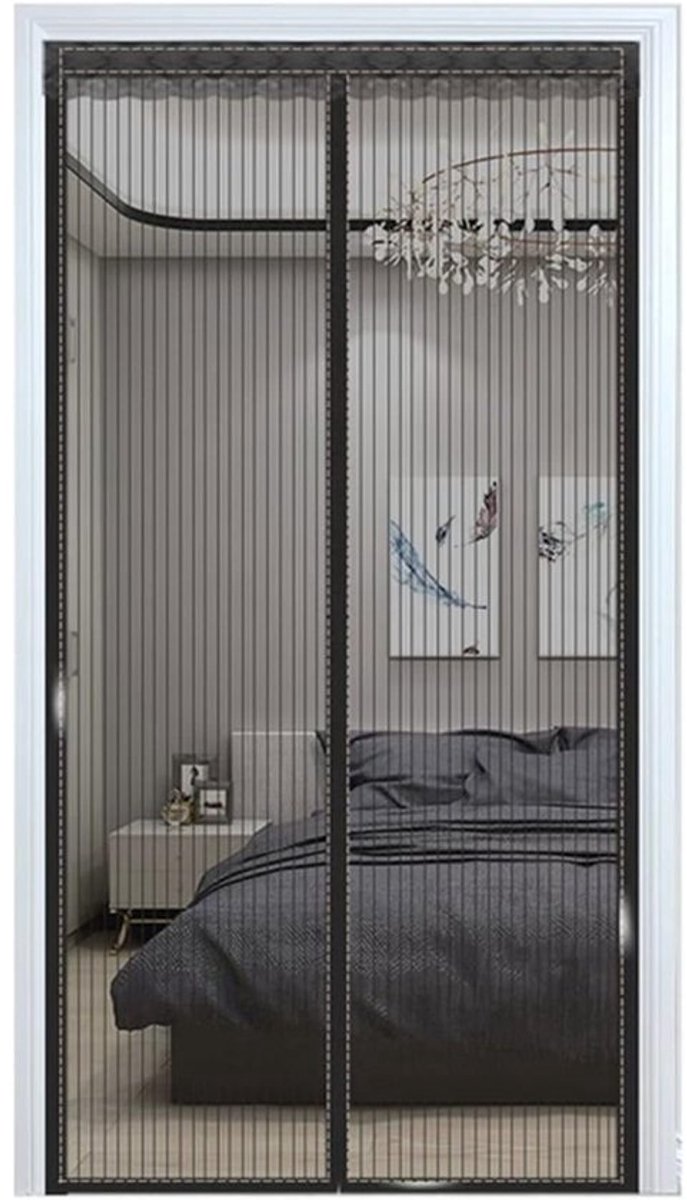Magnetisch Insectenhor voor Deur - Automatische Sluiting op Maat - Zwarte Hor voor Balkon en Gang