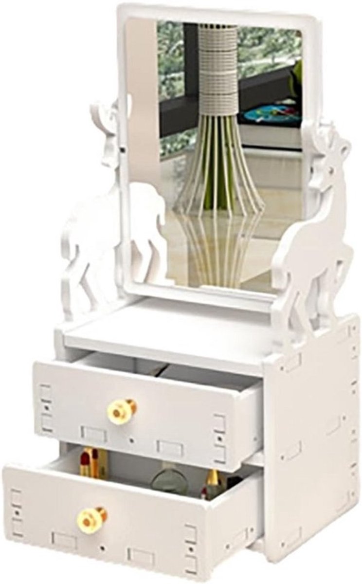 Make-up Organizer met Lades en Kaptafelspiegel - Cosmetica Opbergdoos