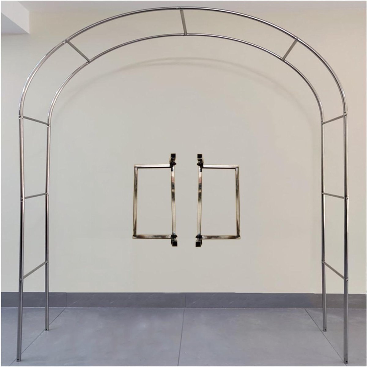 Rozenboog Tuinboog - Klimplant Steun - Tuindecoratie - Roestvrij Staal - 240 x 120 x 500 cm - Zwart