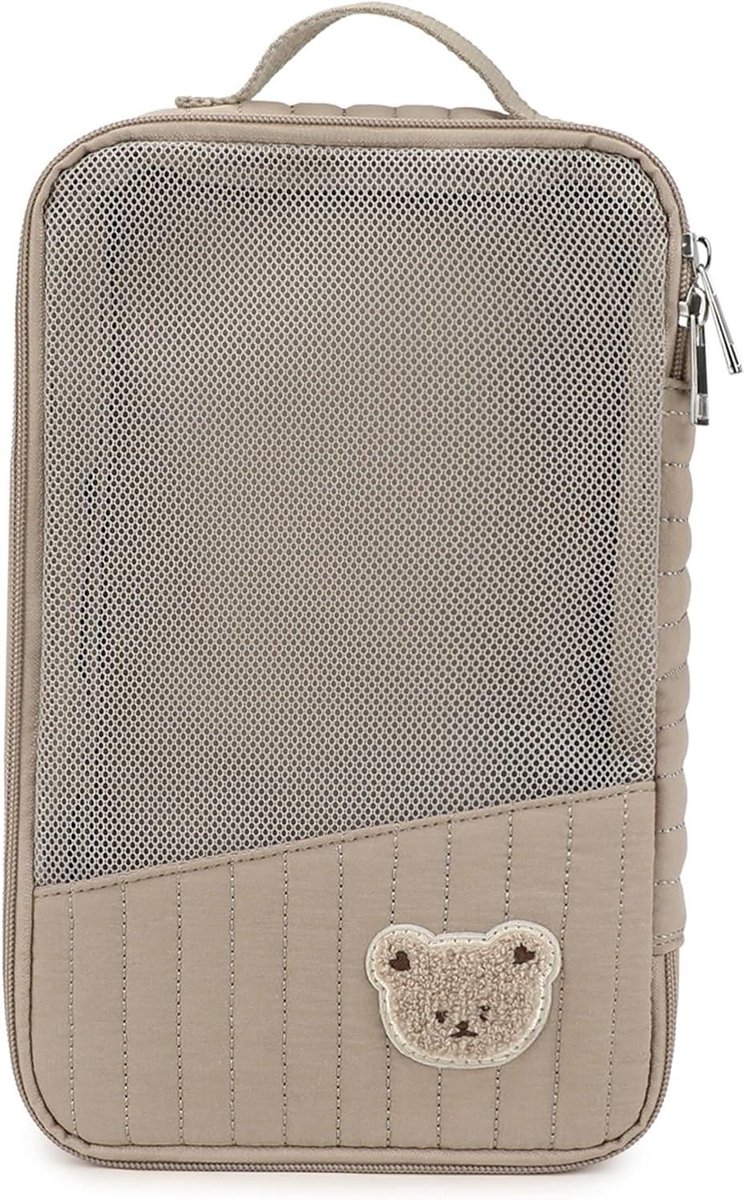 Luierzakje Cartoon Beer - Luier Organizer - Baby Benodigdheden Opbergen - Hangend en Draagbaar - 1 Stuks - Bruin