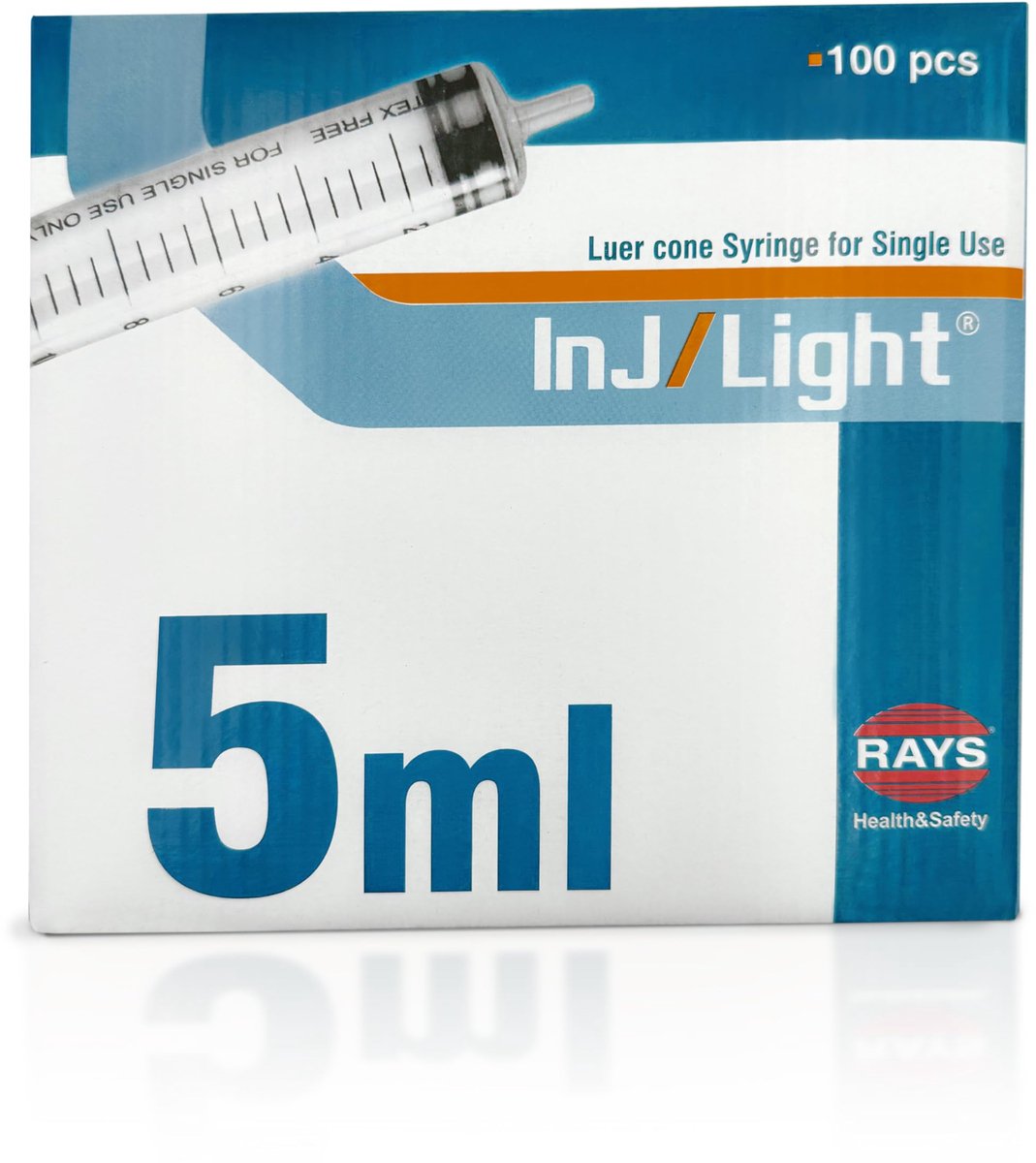 Dailygoods- Wegwerpspuiten 5ml - Driedelige Luer-Conus - Steriel - Veilig - Toxinevrij - Pyrogeenvrij - 100 Eenheden - Injectiespuit
