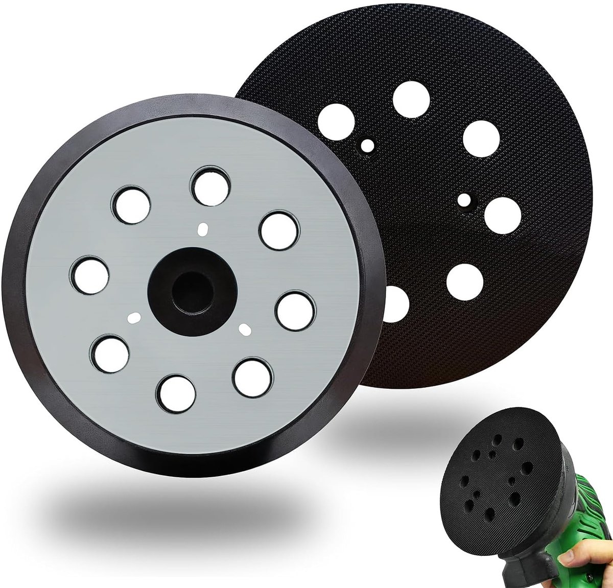 Dailygoods - 2 Stuks 8-Hole Random Orbital Sander Discs - 125mm Vervangpads voor Schuurmachines