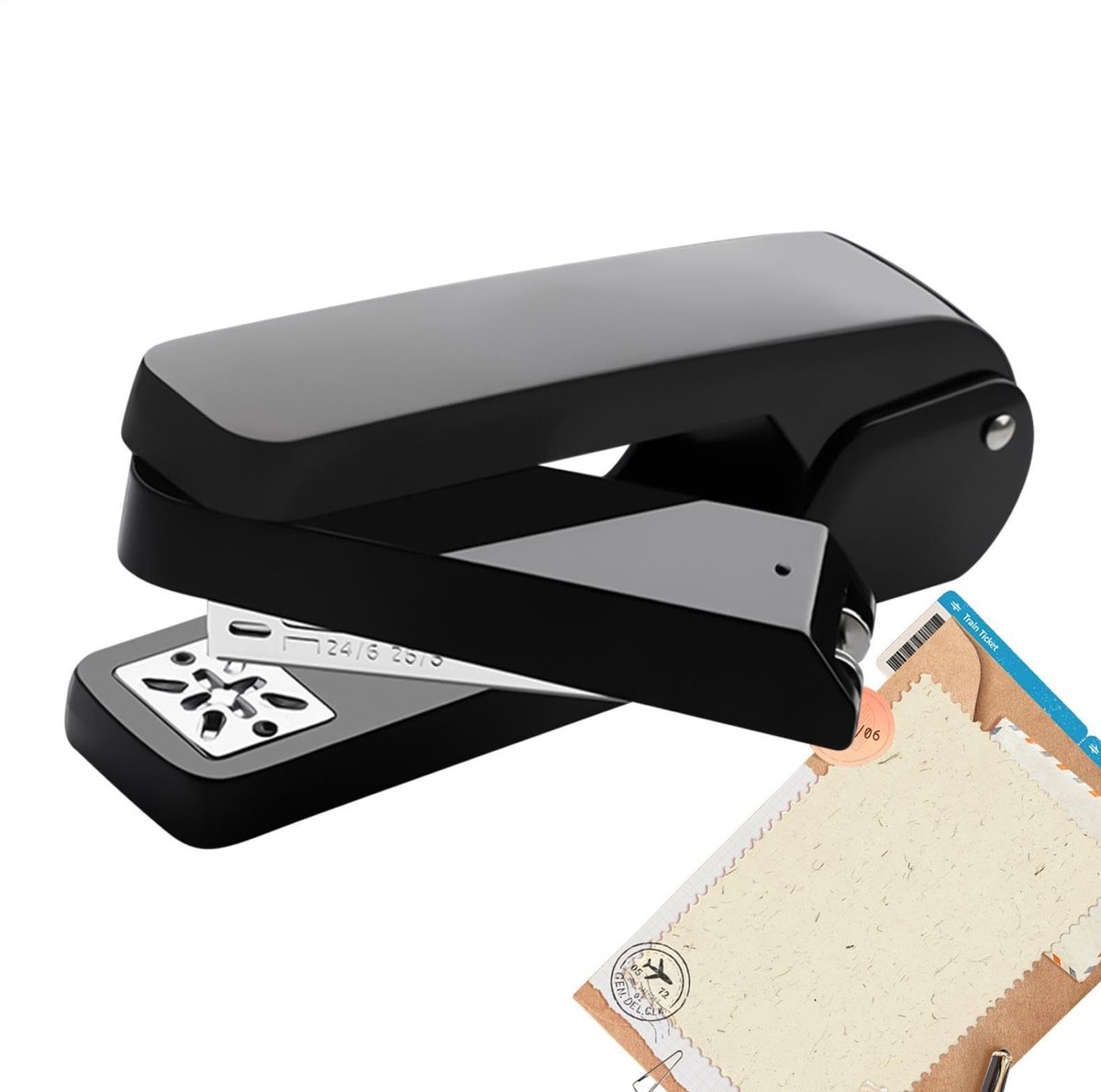 Dailygoods- Brochuremap 360 Graden Draaibaar - 50 Pagina's Bindcapaciteit - Robuuste Boekbinder - Lichtgewicht en Compact - Hoogwaardige ABS/Metalen Materialen - Eenvoudige Transportfunctie - Bindmachine