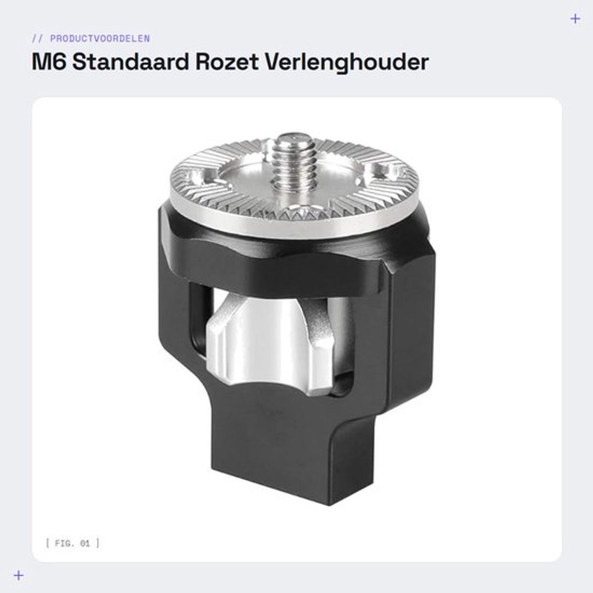 Verlenghouder M6 - Hoogwaardige Aluminiumlegering - Roestvrij Staal - Lichtgewicht - Comfortabele Grip - Verlenging voor Handvat - Rozetadapter
